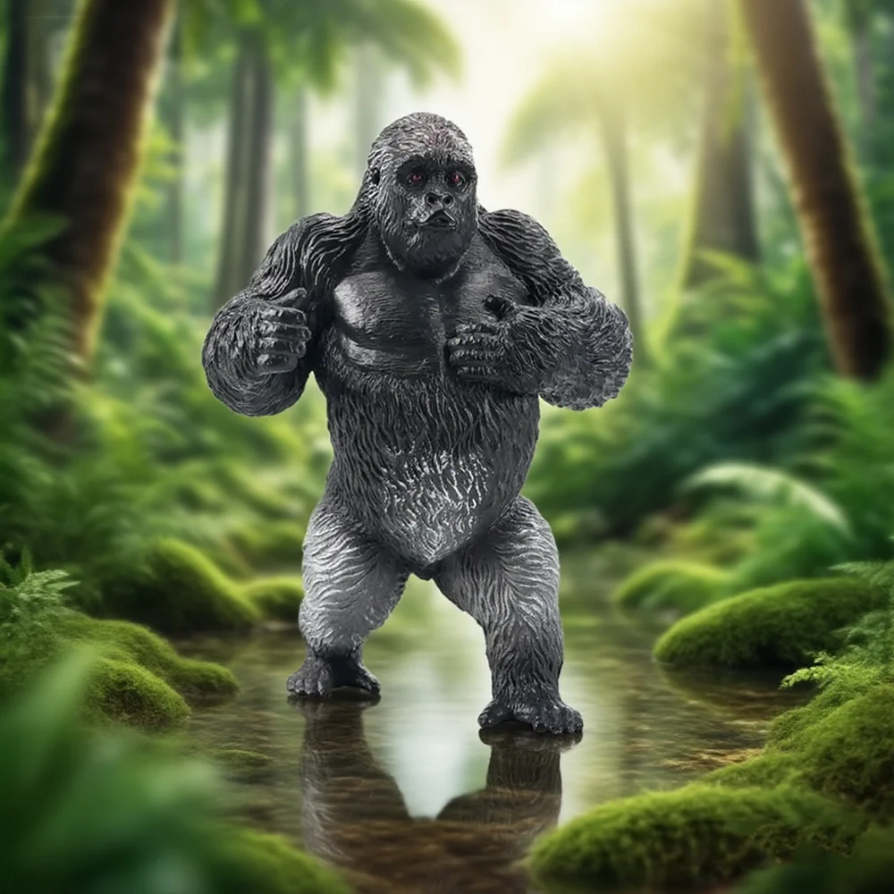 Toymany Simulazione Gorilla Primate Fauna Selvatica Modello Animale Giocattolo Mini Figure Bambole Action Figurine Giocattoli Regalo per Bambini Torta Decora