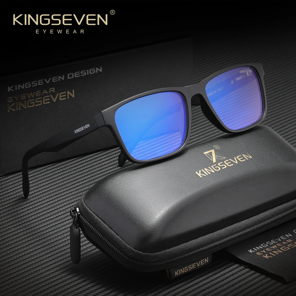 KINGSEVEN Männer Anti Blaues Licht Gläser PC Rahmen Frauen Augenschutz Keine Grad Daliy Telefon Computer Brille Blue Ray Blockieren