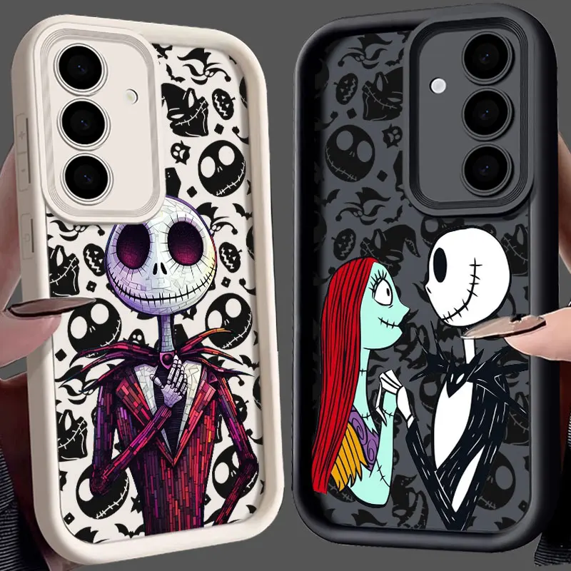 The Nightmare Before Christmas Jack Sally Skellington Phone Case For Samsung Galaxy S25 S24 S23 Ultra S22 S20 Plus S21 FE Cover