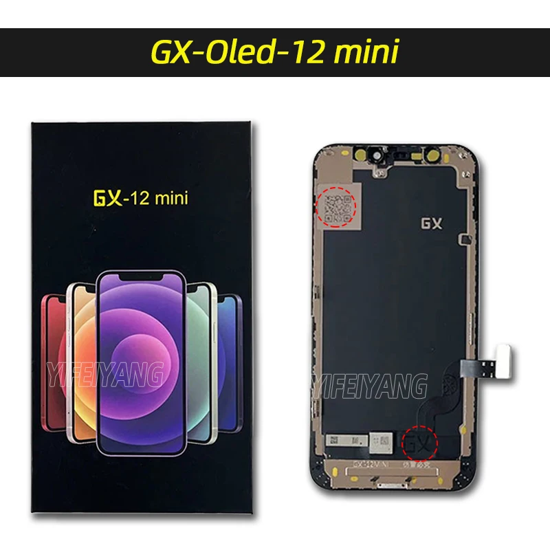 GX AMOLED LCD Screen for iPhone, Digitizer Assembly, 100% GX, XS MAX, XR, 11 OLED,12 13 pro Best GX Hard OLED