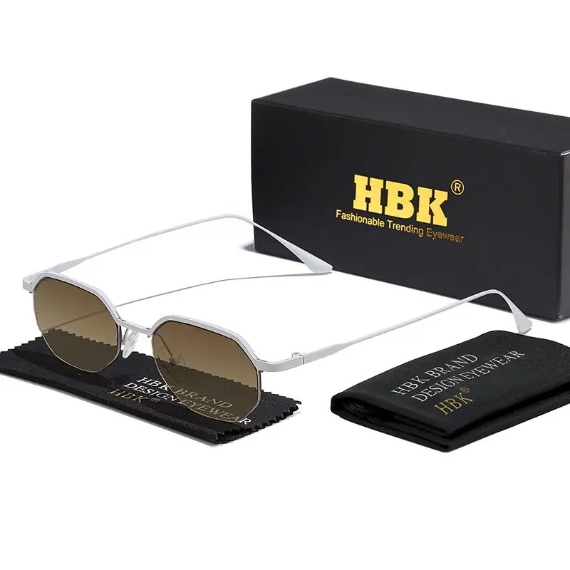 HBK Retro-Sonnenbrille für Herren, polygonal, Punk, kleine Halbrahmen-Sonnenbrille für Damen, Geschäftsreisen, Party, Brillen, Sommerstil – Detail 20