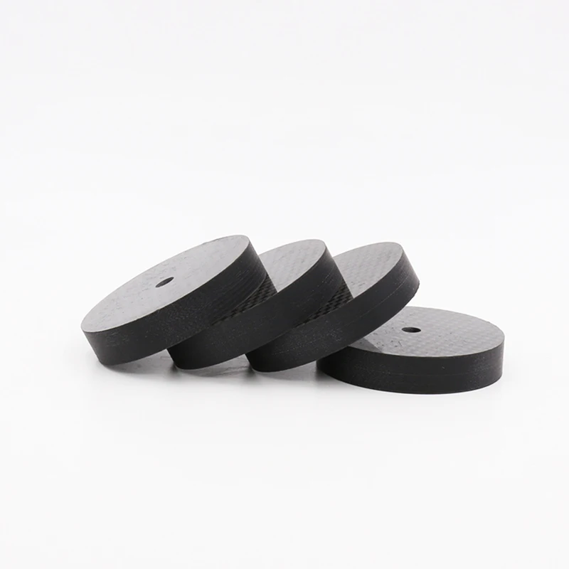 

4Pcs 40MM*10MM Carbon Fiber Speaker Amplifier Isolation Spike Pad Stand Base