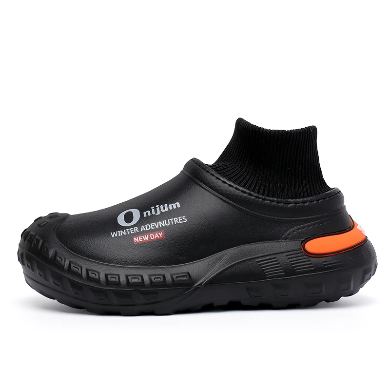 

Winter New Men's Wrap Heels Plush Slippers Outdoor Indoor Waterproof Non-slip Casual Warm Boots Chef Slippers Men Cotton Shoes