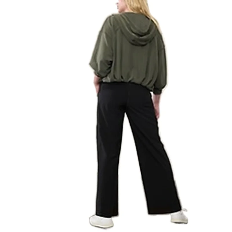 2025 Fashion Chic Wide Leg Trousers Women Elastic Waist Comfortable Slimming Black Office Party Wear 