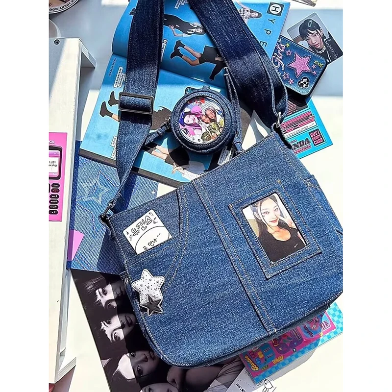 Richme Idol-Bolso de hombro cruzado para Mujer, bandolera de estilo coreano, estilo Harajuku