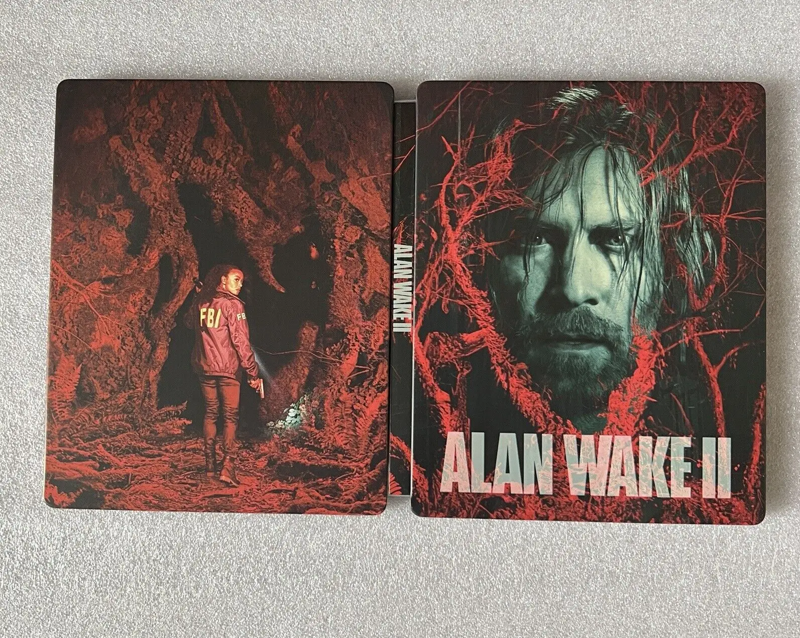 Alan Wake II Custom Made Steelbook Case Only PS4/PS5/Xbox (Keine Game Disc) Neu