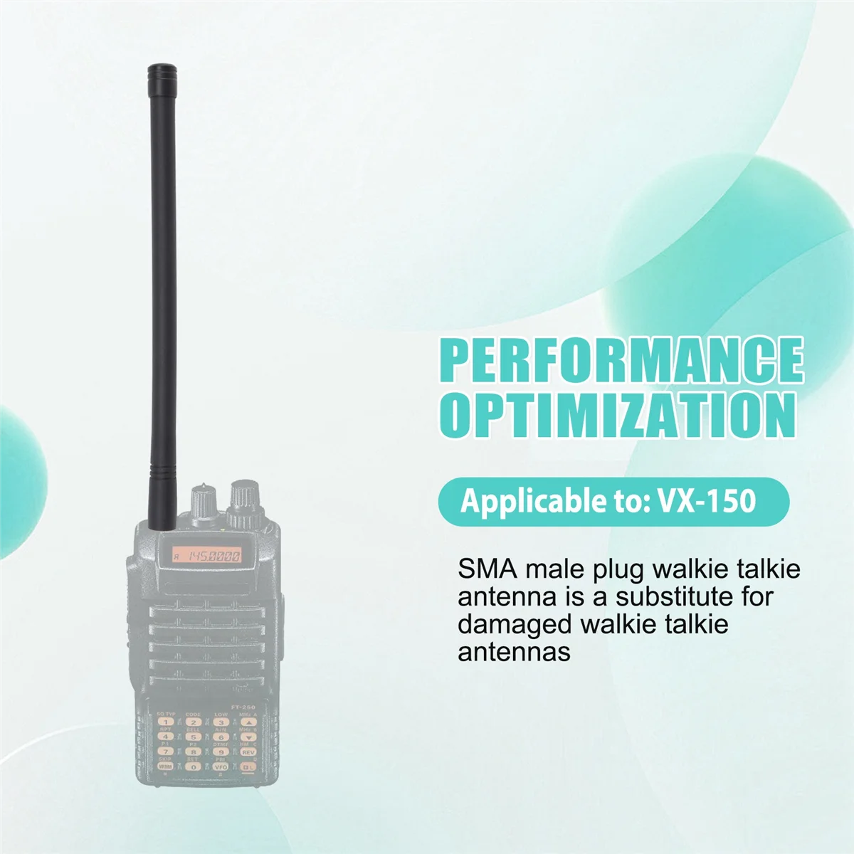 Antenna radio VHF a 2 vie 136-174 MHz per Yaesu VX-150 XY