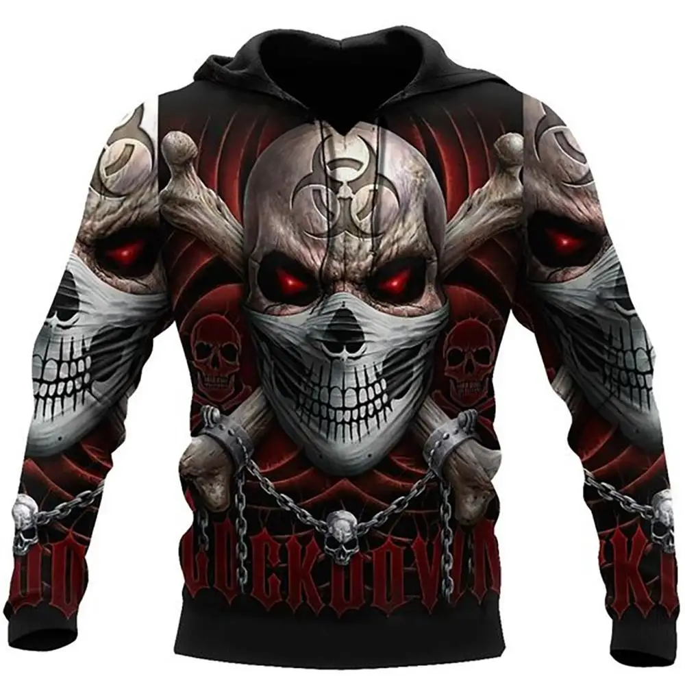 Vintage Skull 3D Printed Hoodie for Men,Women,Casual Fashion Hoodies for Kids,Pullover Sweatshirts,Oversized Unisex Men\'s Coat