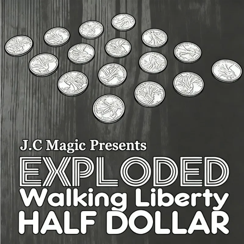 

Exploded Walking Liberty Half Dollar Coin Magic Trick by J.C – Coin Appearing Close-Up Stage Magic Illusion Gimmick Props