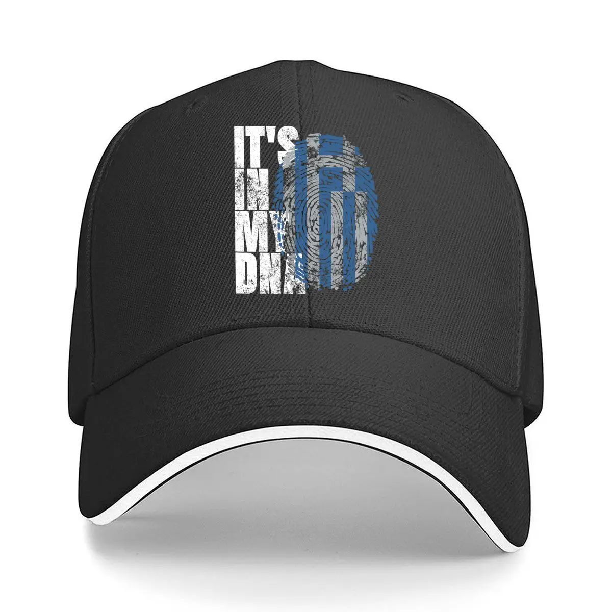 

DNA Fingerprint Bold Symbol Sci - Art Print Sandwich Baseball Cap