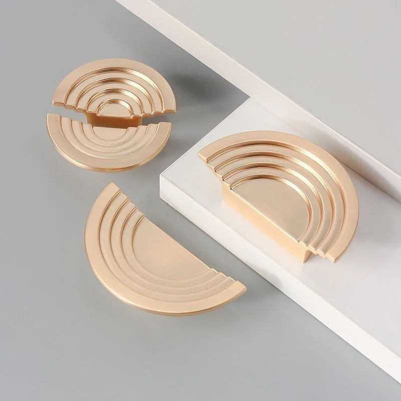 Creative Circular or Single Wardrobe Cabinet Drawer Cabinet Handle for Zinc Alloy Electroplating