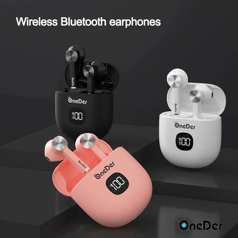 OneDer/W16 Battery Display Wireless Bluetooth Earphones With Touch Control Electric Compartment Voice Call Sports Earphones