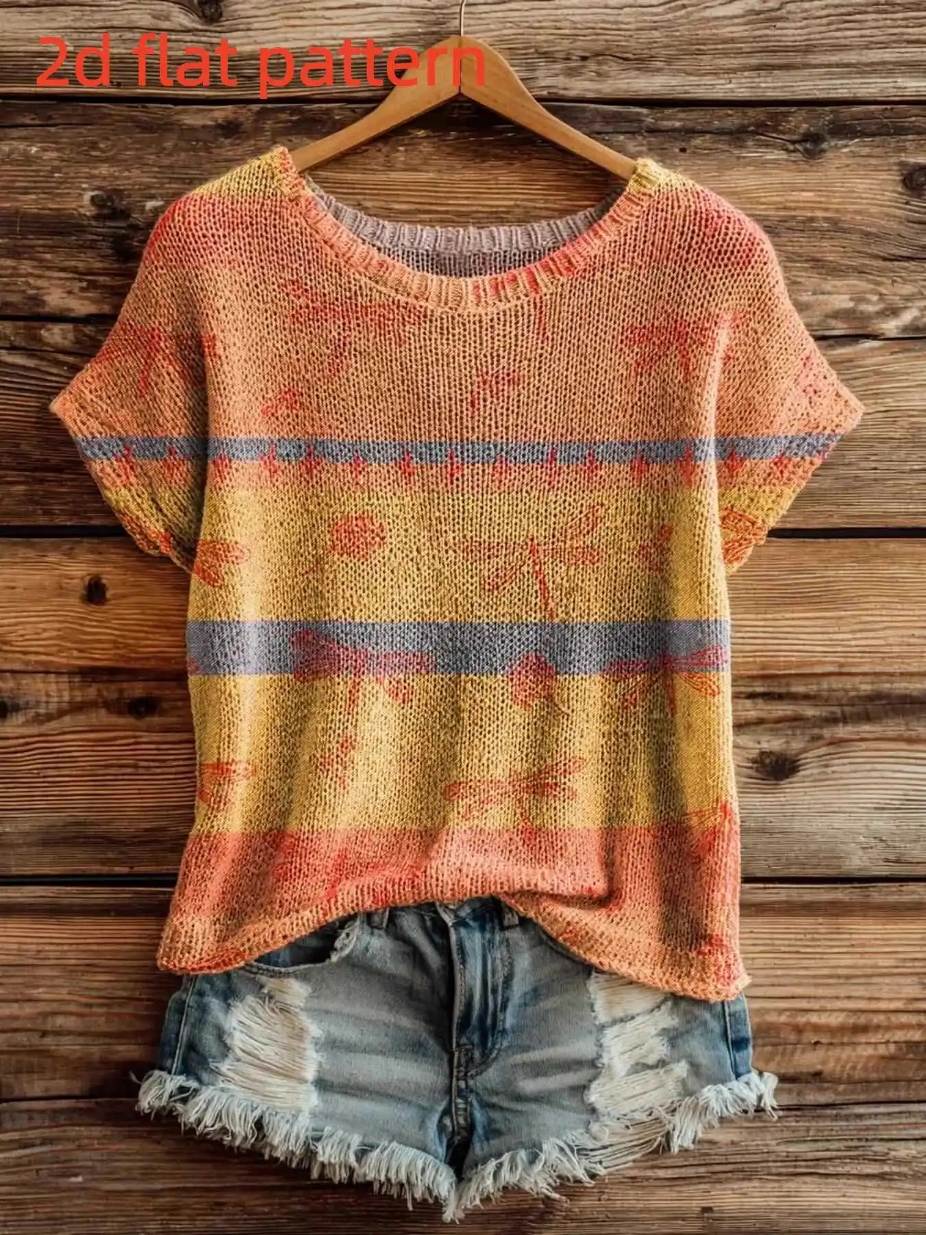 

Женский топ без рукавов с круглым вырезом и цифровым принтом, модная новинка весна-лето, без текстурной отделки, с плоским цифровым принтом, стильная женская одежда