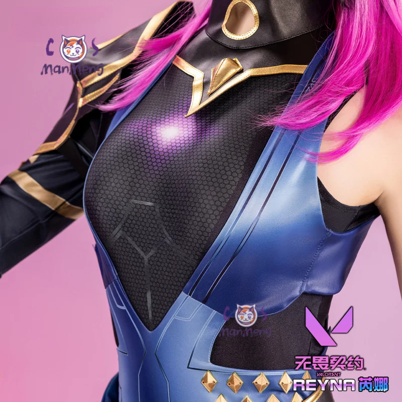 

Game VALORANT Reyna Vampire Cosplay Costume Zyanya Mondragón Jumpsuit apron waist bag shoulder armor props Halloween new uniform