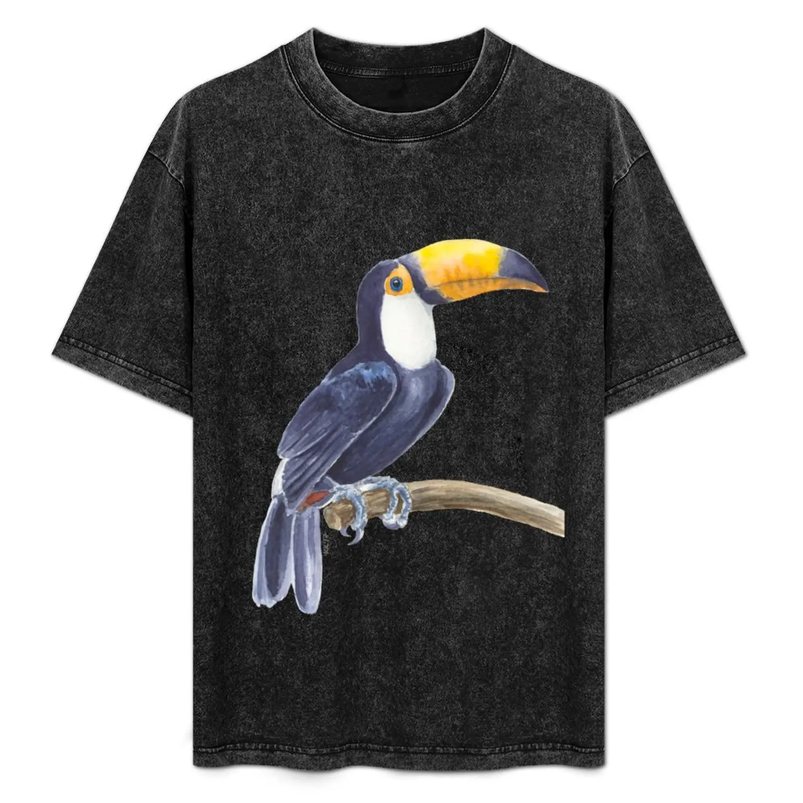 

Toucan, tropical bird T-Shirt quick-drying plus size clothes cotton t shirt men