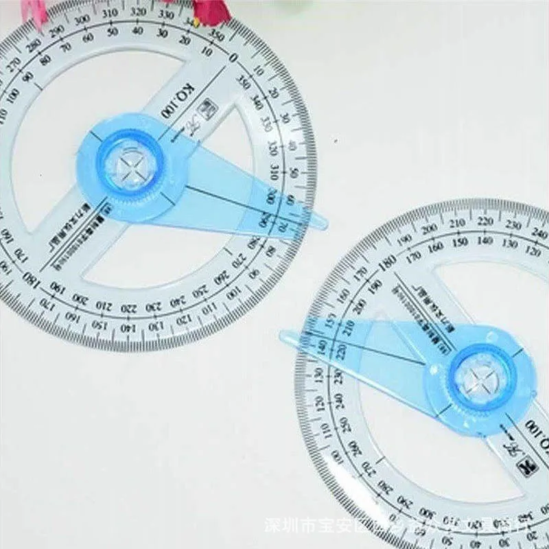 Full-circular Protractor Angle Ruler with 360 ° Rotation Indicator Needle Engraving Drawing Angle Ruler