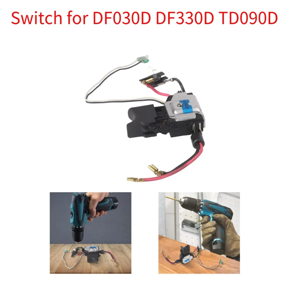 

Замена переключателя для Makita DF030D DF330D TD090D, номер модели 6506450, совместимость с деталями 650599-1 650699-7