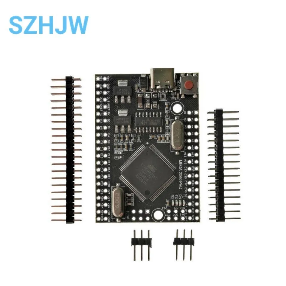 Mega2560 Mega 2560 PRO MINI 5V (Embed) CH340G ATmega2560-16AU MICRO TYPE-C with male pinheaders Compatible for arduino Mega