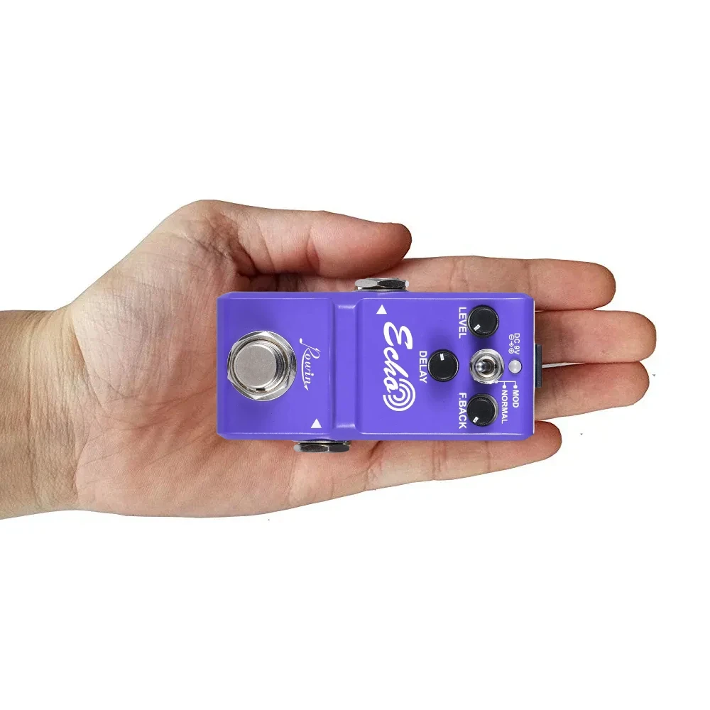 Rowin NANO Super Mini Guitar Effect Pedal Delay Echo Analog Bass Delay Effector For Guitar Bass Parts Accessories Purple