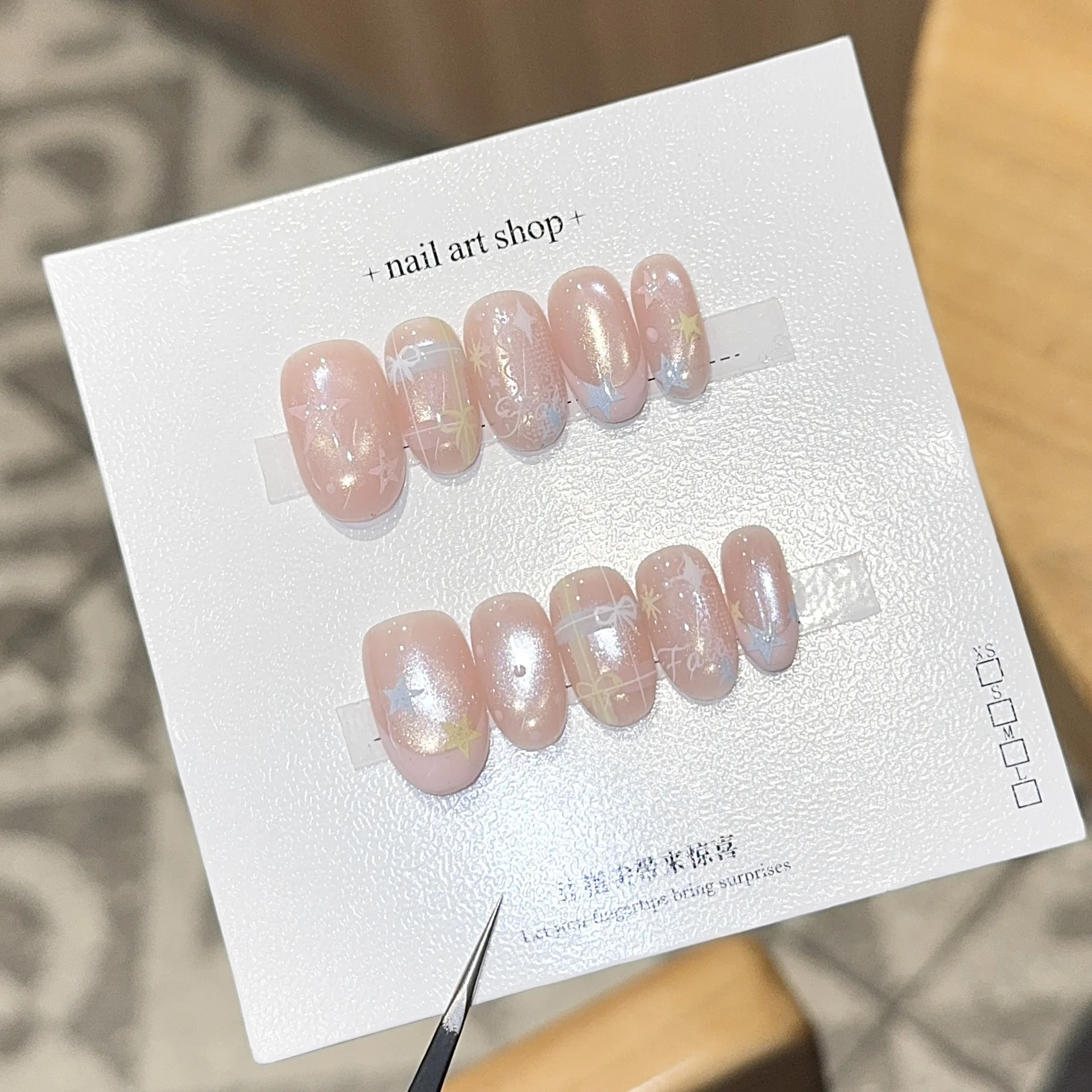 10pcs Handmade Short Oval Pres - Nail Art Full Cat Eye avis et prix