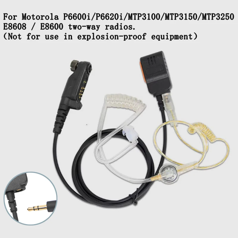 

Walkie-Talkies to 3.5mm Audio Tube Earphone for Hytera PD680/PD600/PD660/ X1/ X1P/New HP680/ HP600 / HP780 Radio Headphone