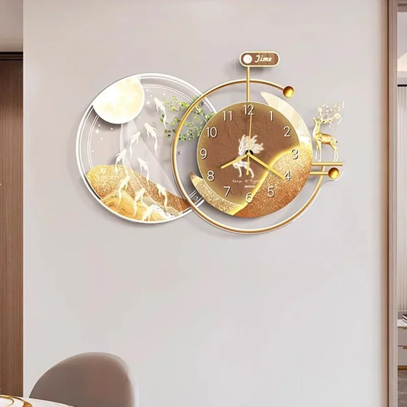 Bedrooms Minimalist Clock Wall Digital Mechanism Metal Wall Art Pink Design Wall Watch Restaurant Reloj De Pared Home Decoration