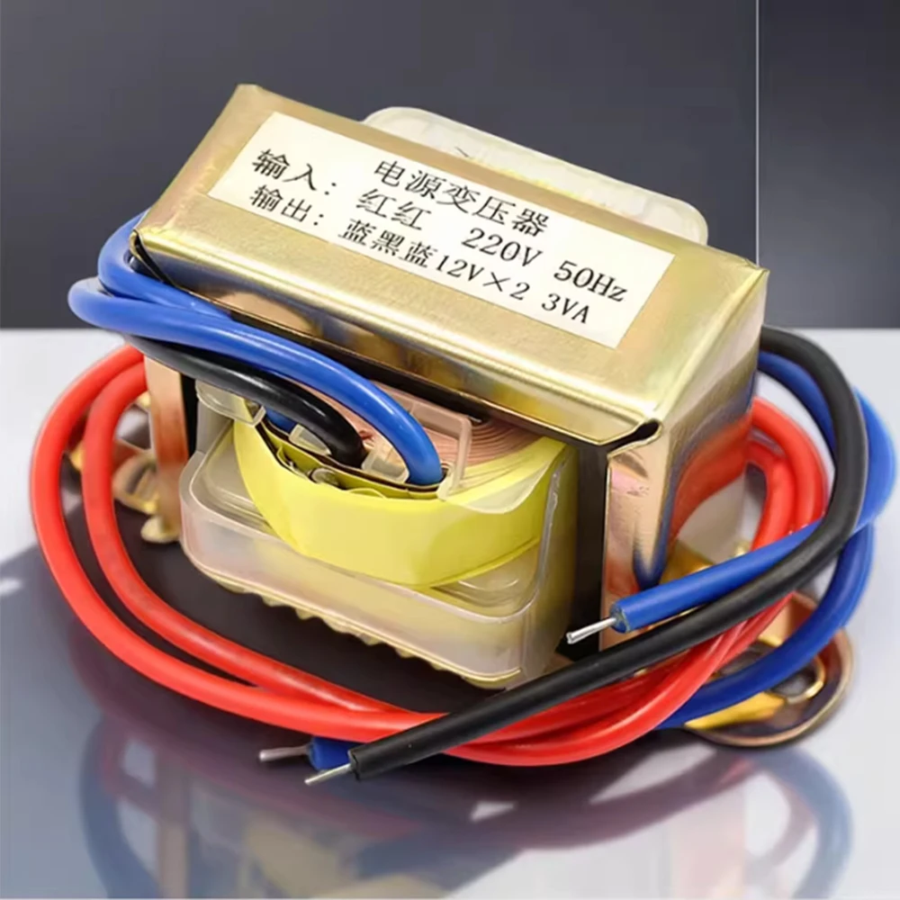 1Pcs EI Type 3W 5W 10W 30W 50W Power Transformer Input AC 220V 50HZ Output AC 9V 12V 15V 18V 24V Dual V 3Line