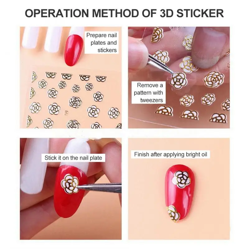3D Nail Art Aufkleber trend ige vielseitige Aufkleber langlebiges Design einfache Anwendung stilvolle Abziehbilder lebendige Alphabet Text Aufkleber