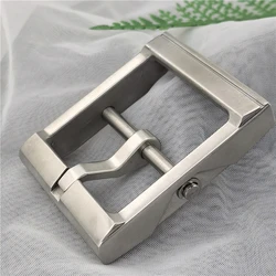 Hebilla de cinturón de acero inoxidable de lujo para hombres, hebilla de cinturón occidental de cintura, Clip de artesanía de cuero, 40mm, SK0015