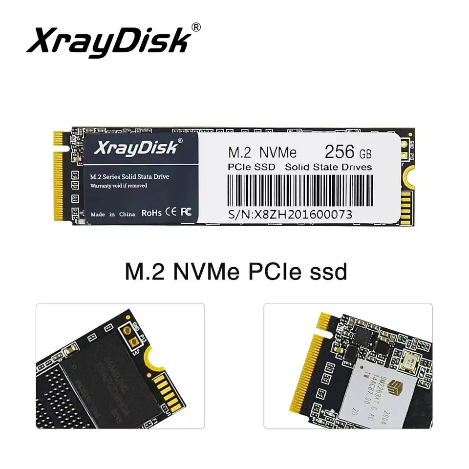 XrayDisk M.2 SSD PCIe NVME 256GB 512GB 1TB Gen 3x4 dysk półprzewodnikowy 2280 wewnętrzny dysk twardy HDD do laptopa stacjonarnego