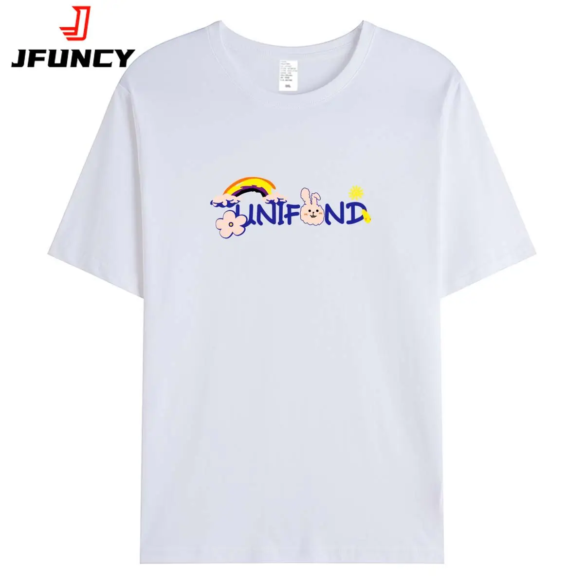 

JFUNCY 2024 Летняя женская футболка оверсайз хлопковые топы с буквенным принтом Графические футболки женские футболки с коротким рукавом женская футболка