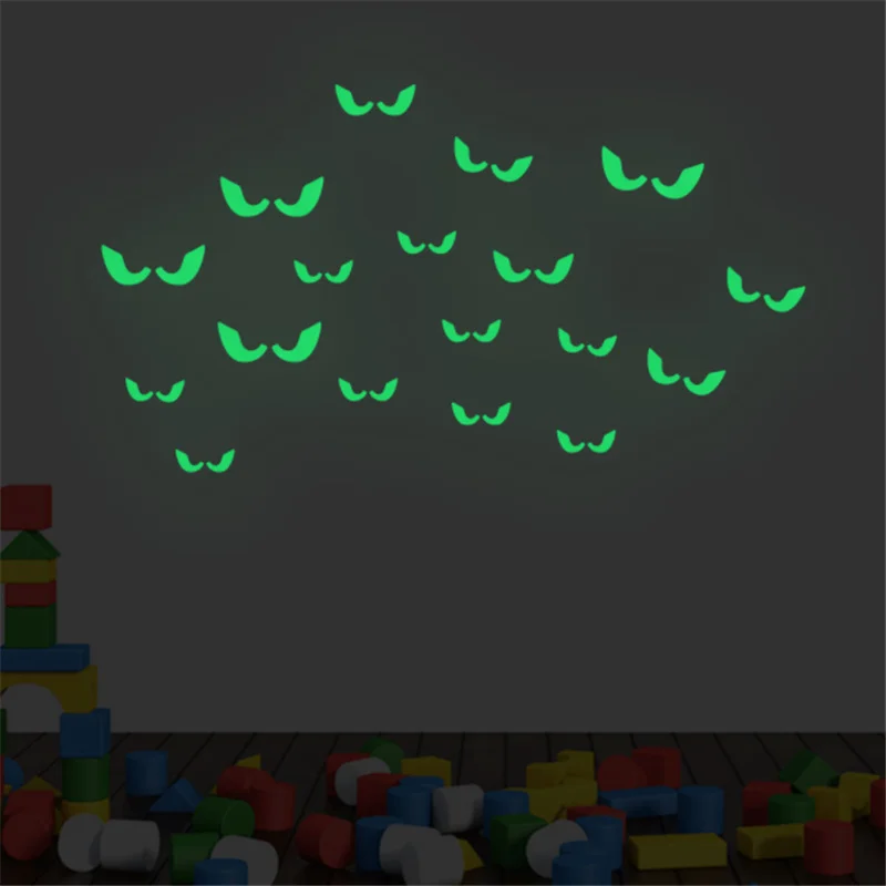 36Pcs  Halloween Luminous Wall Decals Glowing in The Dark Eyes Window Sticker for Halloween Decoration for Home Party Supplies