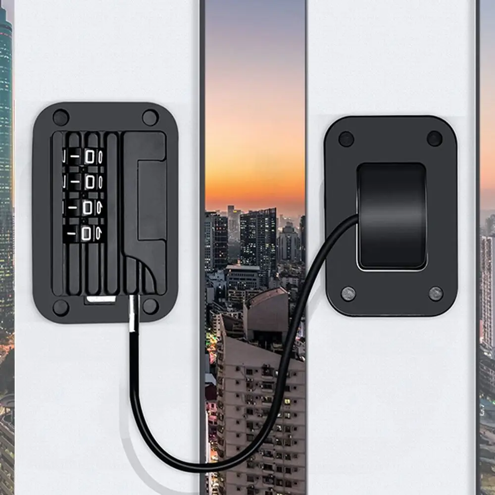 

4-Wheel Punch-free Refrigerator Drawer Door Cabinet Protection-Children Code Lock Padlock Smart Lock Number Locks