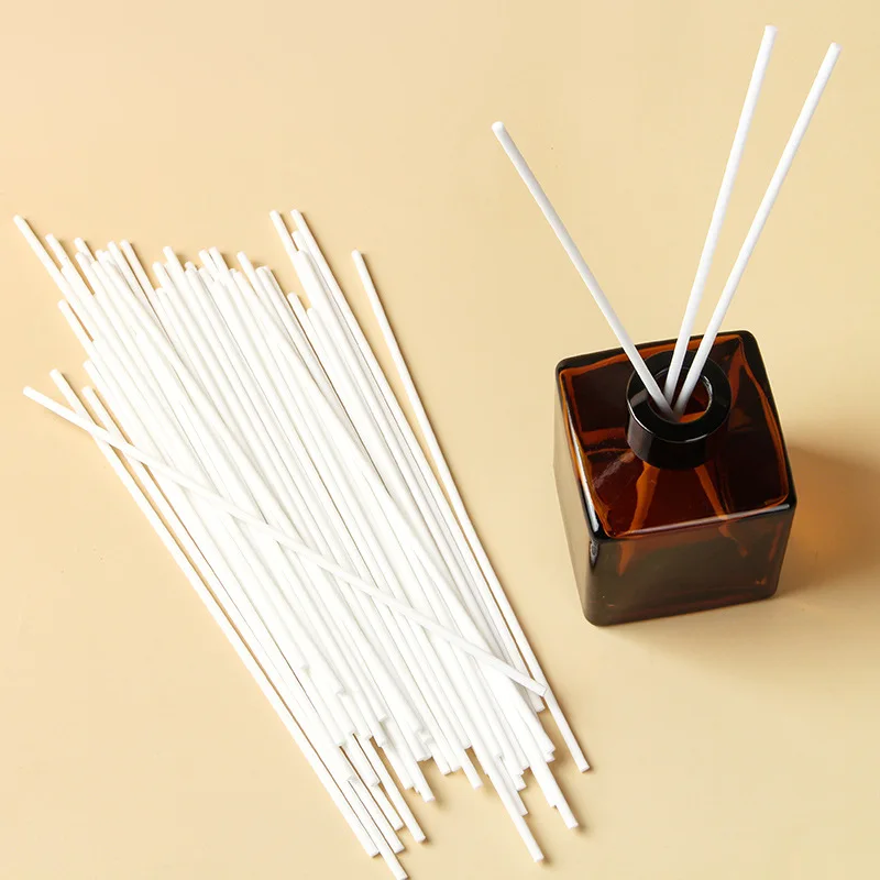 3mm*20cm Diffuser Sticks , Fragrance Refill Black/White Fibre Reed Thick Aromatherapy Diffuser Sticks for Diffuser Oils
