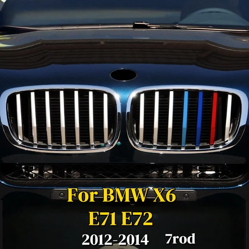 3 قطعة شريط الشبكة الأمامية لسيارات BMW X5 E53 E70 F15 G05 1998-2022 BMW X6 E71 E72 F16 2008-2018 Motorsport Power M غطاء الكسوة