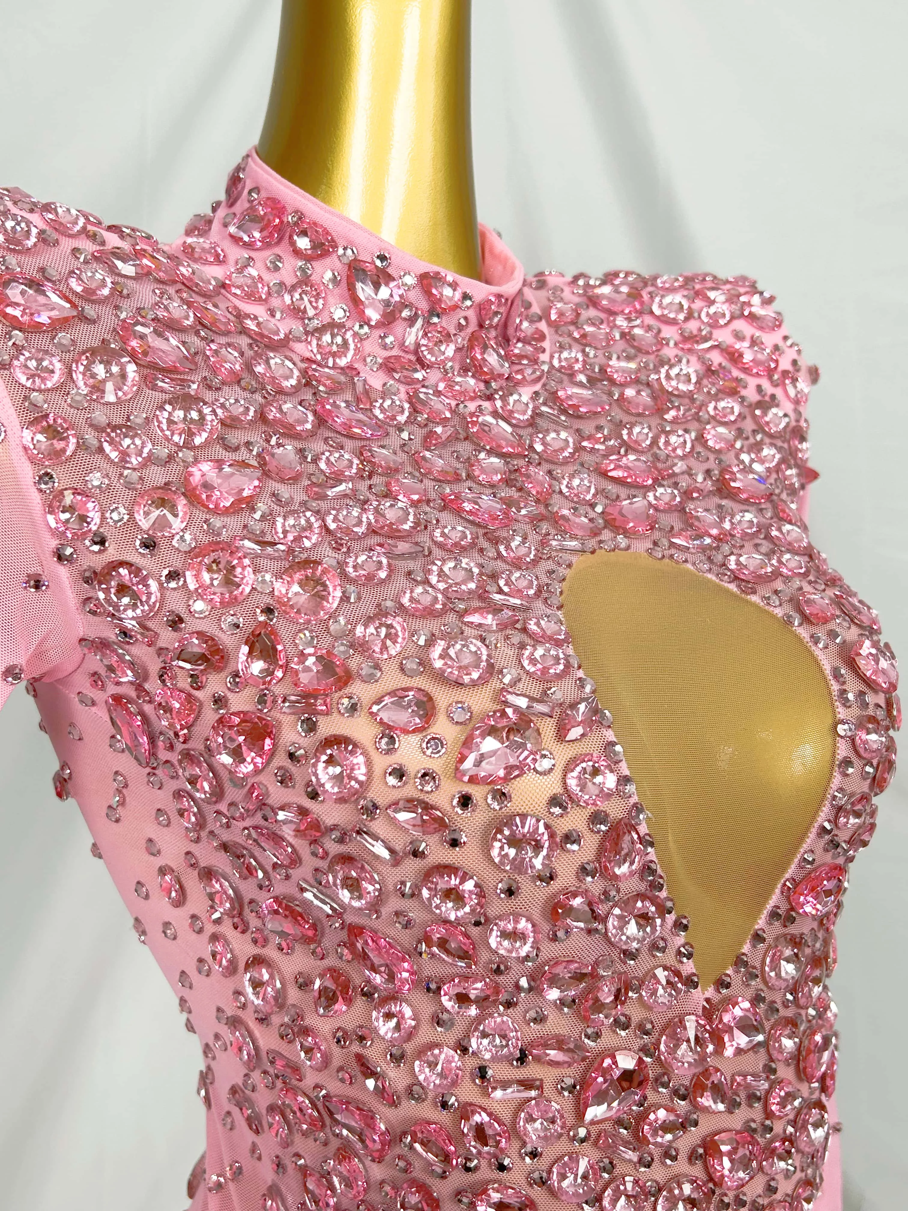 

Cuican Sparkling Pink Diamond Evening Dress Birthday Party Celebrate Dress Robe De Soiree Elegante Pour Femme Prom Dresses
