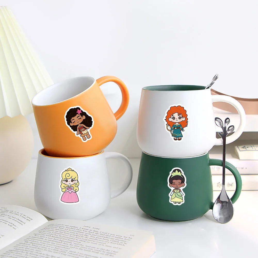 

10/30/50/100PCS Disney Cartoon Cute Princess Sticker Kawaii Little Girl Princess Dream Graffiti Decal Kids Toy Gift for Guitar
