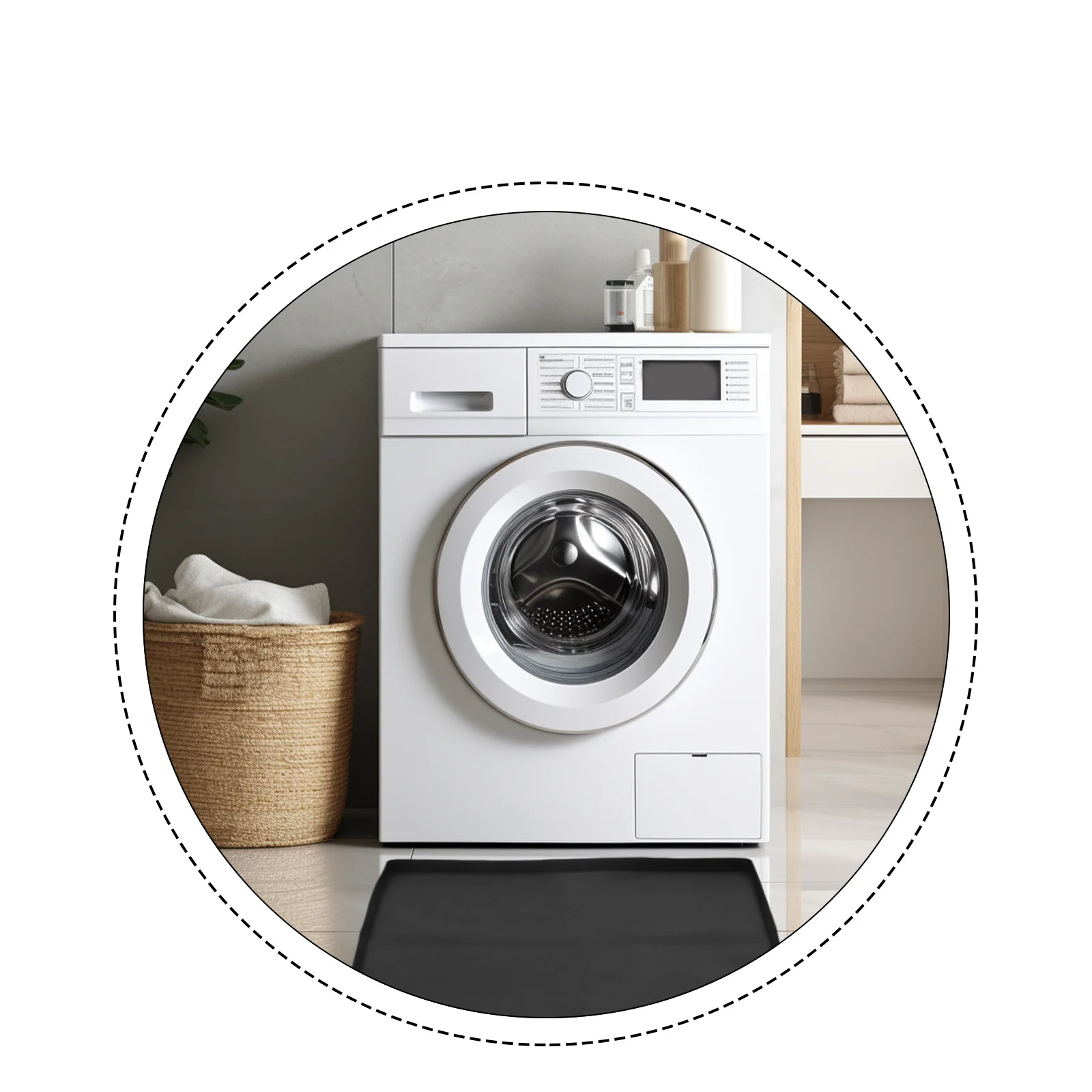 ثلاجة صغيرة سيليكون حصيرة أثار الحواف مانعة للتسرب بالتنقيط صينية للثلاجة غسالة الفريزر المنزل مكتب النوم #5