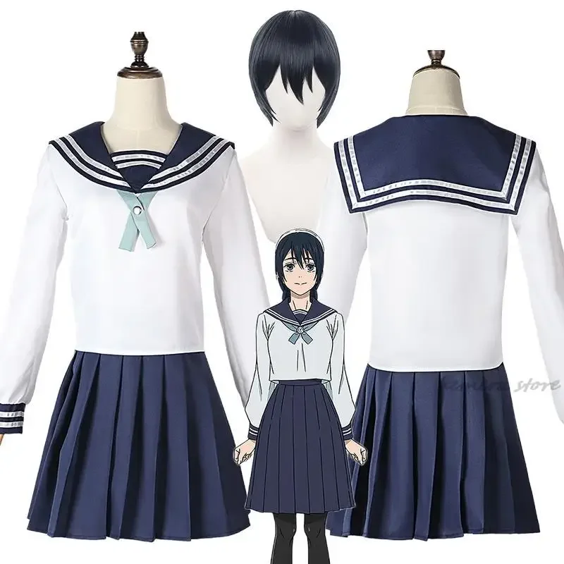 Anime JJK Riko Amanai Cosplay Costume pour femme, perruque imbibée, uniforme d'Halloween