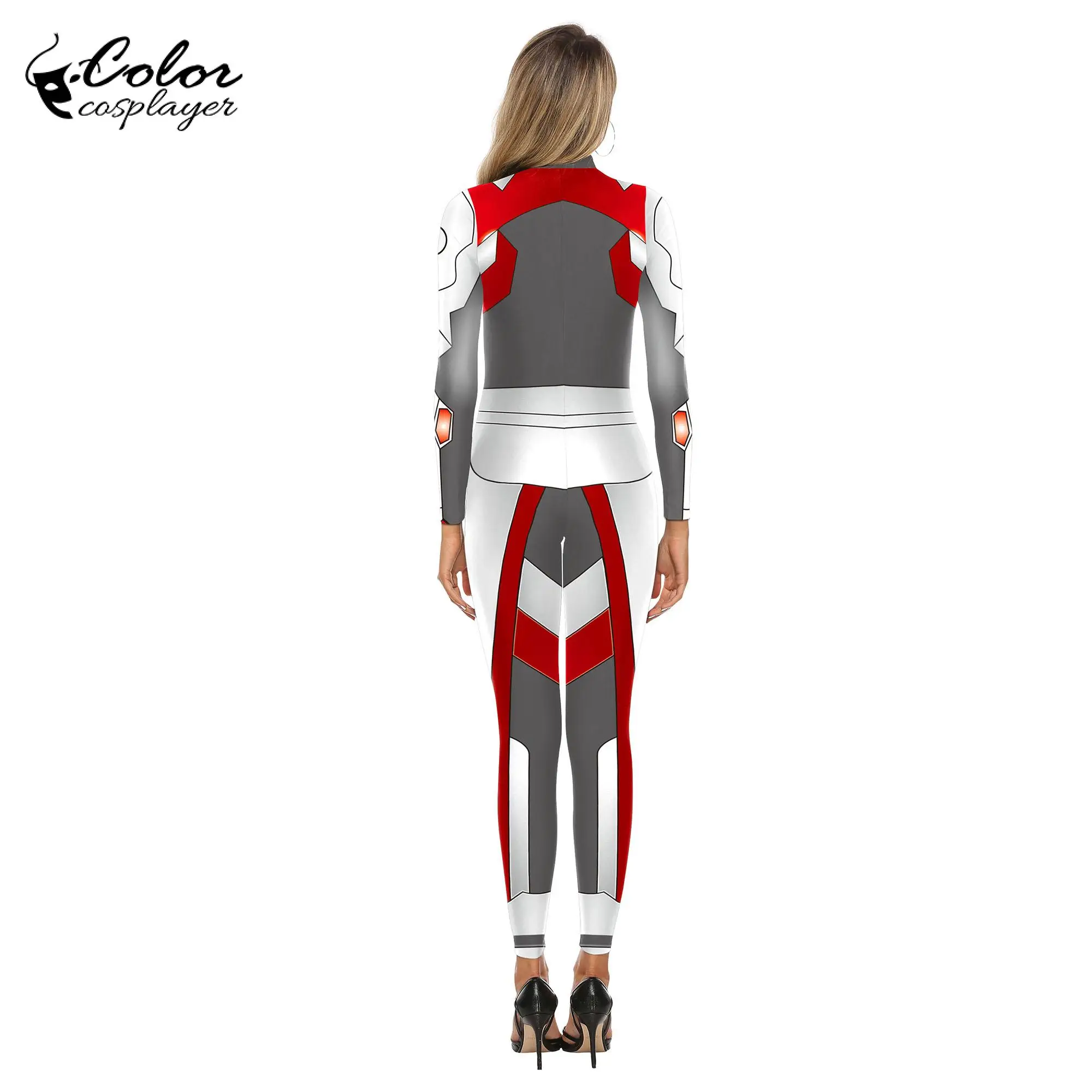 Colore Cosplayer adulto Unisex nuovo film supereroe costumi Cosplay Spandex stampa digitale 3D manica lunga Zentai body Outfit