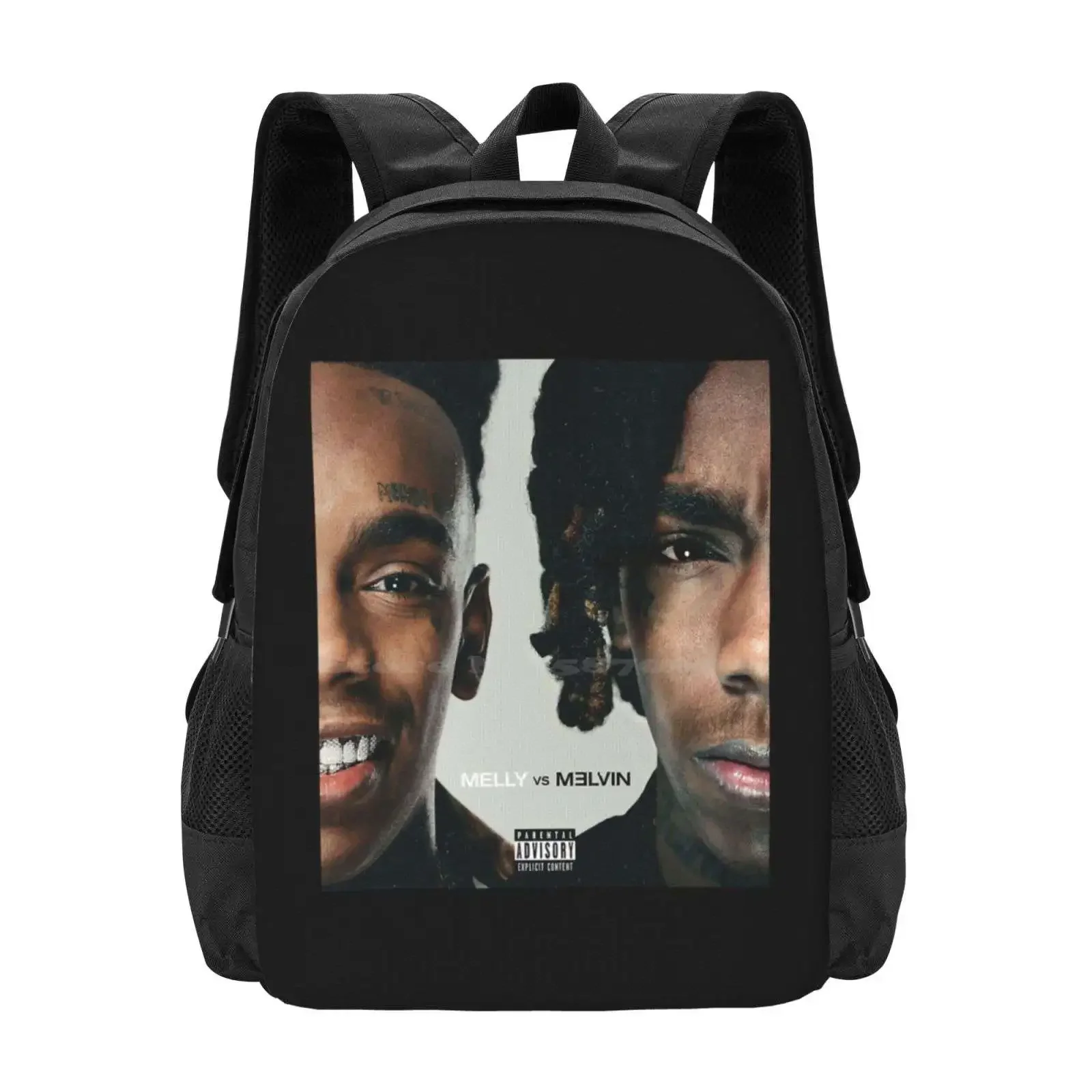 

Melly Vs Melvin, горячая распродажа, школьный рюкзак, модные сумки, рэпер, хип-хоп, бесплатный Melly Ynw 4 Life Music Rod Wave Ynw Melvin Trap