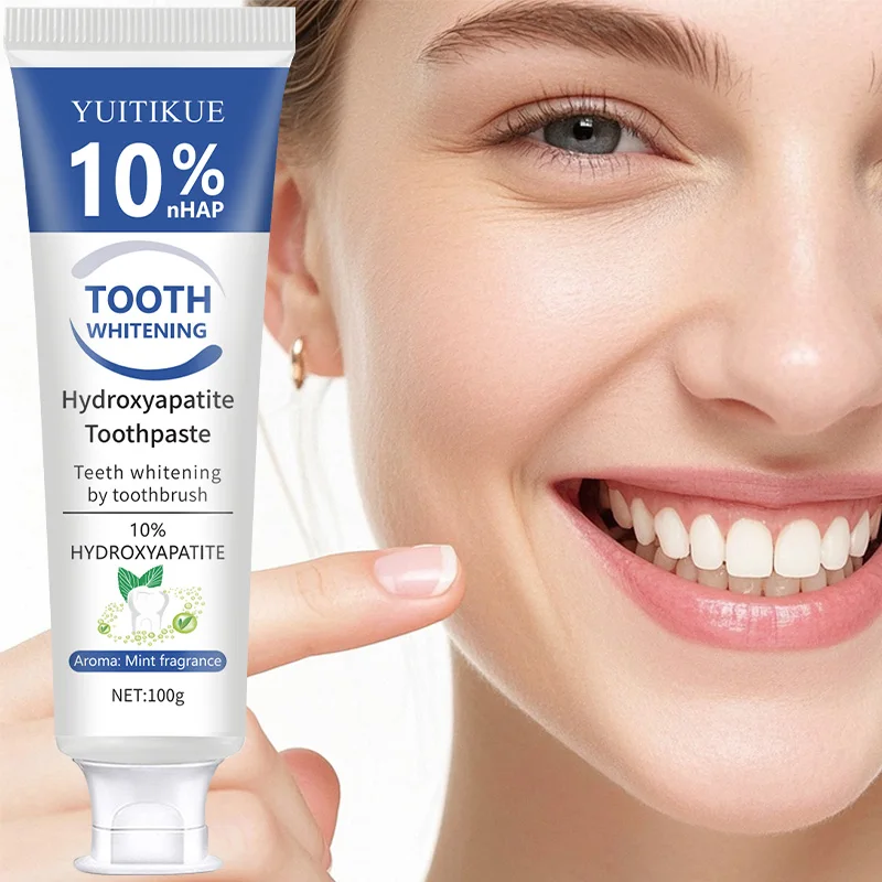 ​ ​ YUITIKUE 10% nHAP Pasta do zębów z hydroksiapatytą 100g - Wybielanie zębów, ochrona i wzmacnianie, smak świeżej mięty ​
