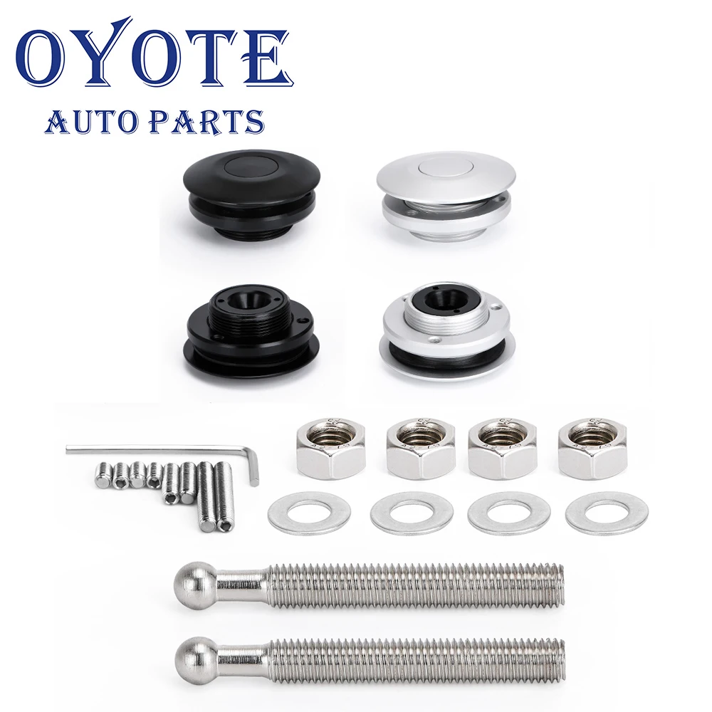 OYOTE 2 szt. 2.4 "62mm przycisk szybkozamykacz maska kołki maski klips blokujący zestaw zatrzasków zderzaka samochodu