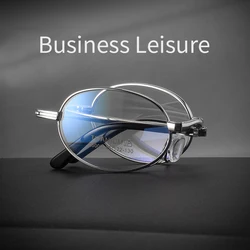 Xbora Ultra Light Men's Eyewear Frame Retro Square Optical Pure Titanium Folding Reading Women's Prescription Glasses NC85002