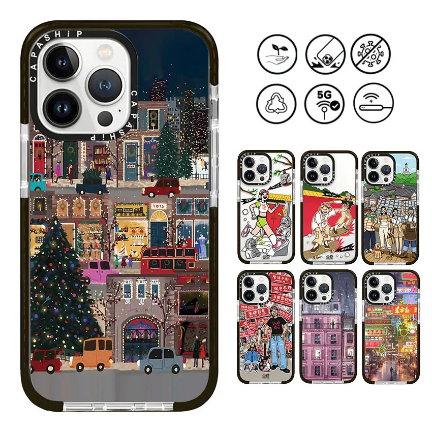 Beijing City Skateboarding Teenager Case For iPhone 16 15 14 13 12 11 Pro X XS XR Max 7 8 Plus SE Soft TPU Shockproof Back Cover