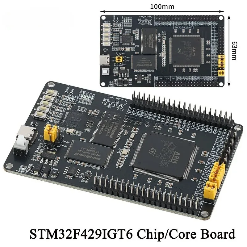 STM32F429IGT6 Core Development Board System Learning Module Chip ARM Cortex-M4 Integrate ST-LINK Debugger Programmer Serial Port