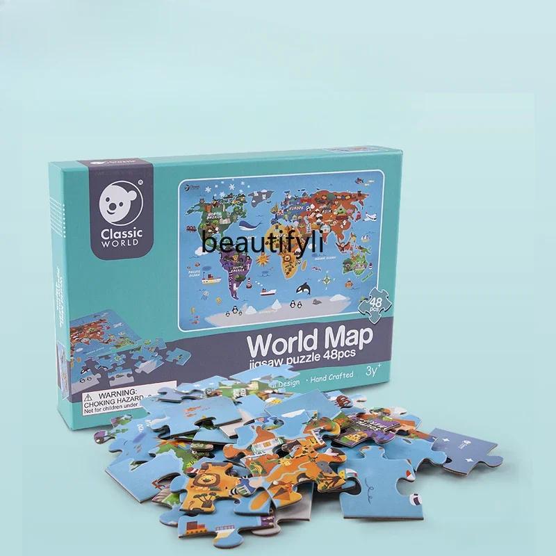 Puzzle early education map toy fun world animal puzzle boys and girls