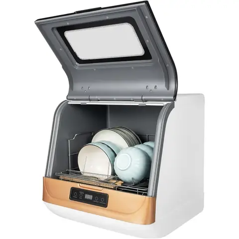 Lavavajillas de encimera con modos de lavado 3 en 1 Sistema de pulverización completa 360 70 Función de limpieza de alta temperatura y secado al aire Compacto