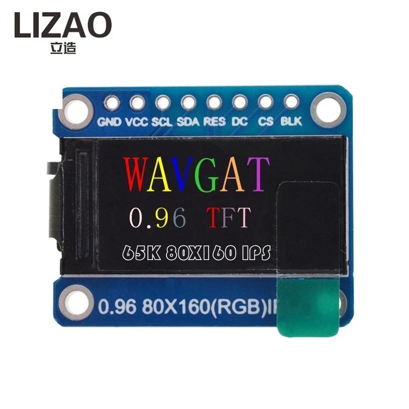 LIZAO FT Display 0.96 / 1.3 inch IPS 7P SPI HD 65K Full Color LCD Module ST7735 / ST7789 Drive IC 80*160 240*240 (Not OLED)
