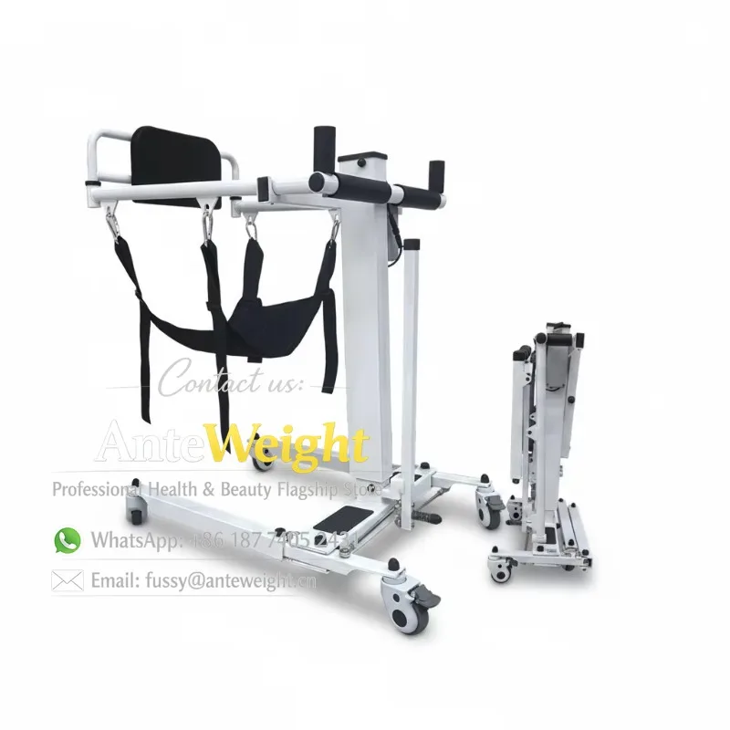 Electric Patient Lift, Foldable 150kg/330lbs Transfer Chair, Heavy Duty Elderly Care Hoist, Disabled Car Toilet Sling